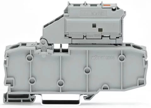 2006-1631/1099-867 - Fuse disconnect terminal block with pivoting fuse holder and end plate; for miniature metric fuse 1/4 x 11/4; with blown fuse indication 2006-1631/1099-867 - Fuse disconnect terminal block with pivoting fuse holder and end plate; for miniature metric fuse 1/4 x 11/4; with blown fuse indication