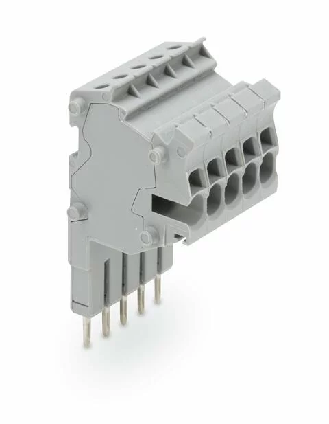 2001-555 - TOPJOB® S connector strip; for 2001 series; for jumper contact slot; 5-pole; gray