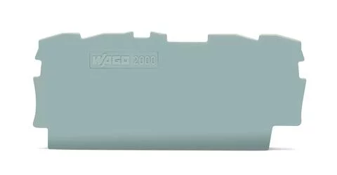 2000-1491 - TOPJOB®S end/intermediate plate; for 2000-14xx series terminal blocks; 0.7 mm wide; gray