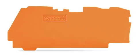 2106-1392 - End and intermediate plate; 1 mm thick; for 3-conductor terminal blocks; orange