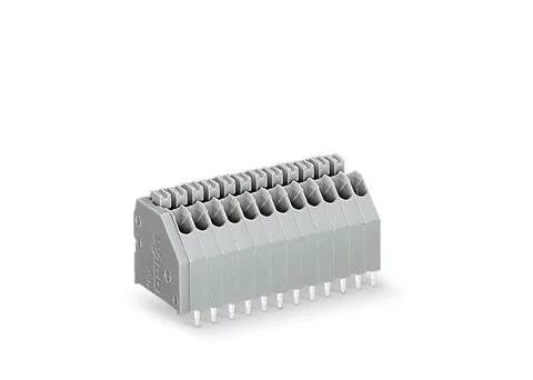 250-324 - PCB terminal block; push-button; 0.5 mm²; Pin spacing 2.5 mm; 24-pole; Push-in CAGE CLAMP®; 0,50 mm²; gray