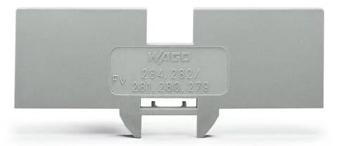 284-335 - Step-down cover plate; 1 mm thick; for 4-conductor 280-633 terminal blocks; gray