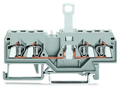 280-805 - Disconnect terminal block; center marking; 4-conductor; 5 mm wide; orange