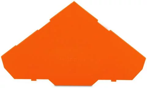 280-321 - End and intermediate plate; 1 mm thick; for triple-deck terminal blocks; orange