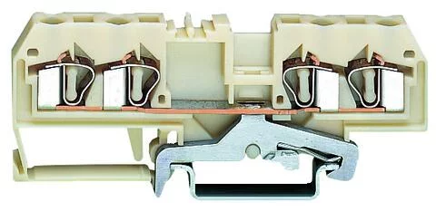 281-658 - Shield terminal block; 4-conductor; 28-12 AWG; 6 mm wide