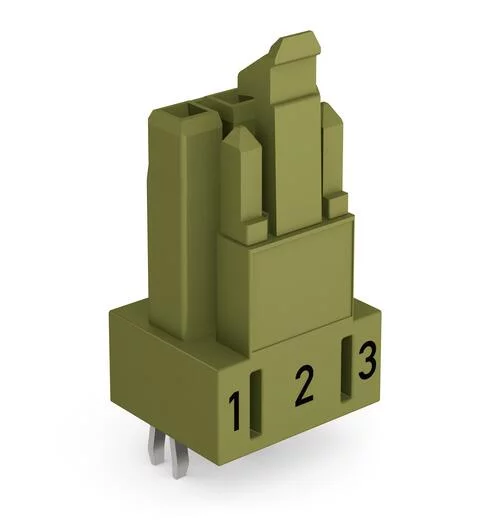 890-863 - Socket for PCBs; straight; 3-pole; Cod. B; light green 890-863 - Socket for PCBs; straight; 3-pole; Cod. B; light green