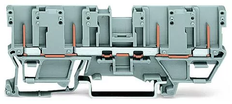 769-151 - 4-pin carrier terminal block; for DIN-rail 35 x 15 and 35 x 7.5; gray
