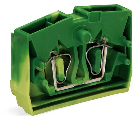 264-327 - 2-conductor center terminal block; without push-buttons; 1-pole; 2.5 mm²; CAGE CLAMP®; 2,50 mm²; green-yellow