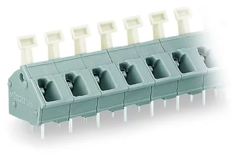 256-508/000-009/999-950 - PCB terminal block; push-button; 2.5 mm²; Pin spacing 7.5/7.62 mm; 8-pole; suitable for Ex-e applications; CAGE CLAMP®; commoning option; 2,50 mm²; light gray