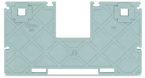 885-548 - Seperator plate with jumper bar recess; 2 mm thick; 110.3 mm wide; gray 885-548 - Seperator plate with jumper bar recess; 2 mm thick; 110.3 mm wide; gray