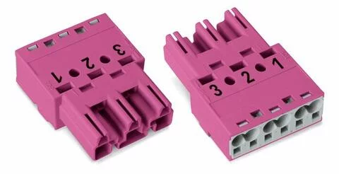 770-293 - Plug; 3-pole; 4,00 mm²; pink