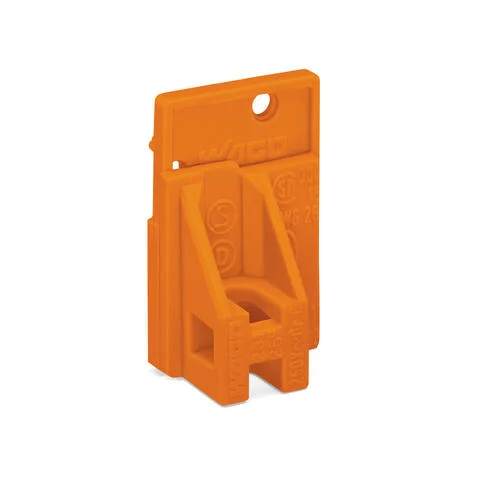 741-916 - End plate; snap-fit type; 1.5 mm thick; with fixing flange; orange