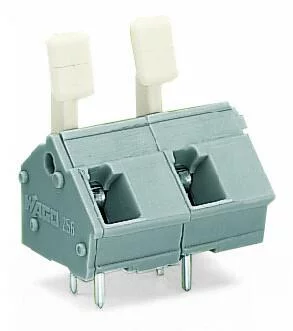 256-604/333-000 - PCB terminal block; finger-operated levers; 2.5 mm²; Pin spacing 10/10.16 mm; 4-pole; CAGE CLAMP®; commoning option; 2,50 mm²; gray