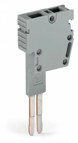 709-310 - B-type test plug module; modular; suitable for all WAGO 282 Series rail-mounted terminal blocks with jumper slots; 6,00 mm²; gray