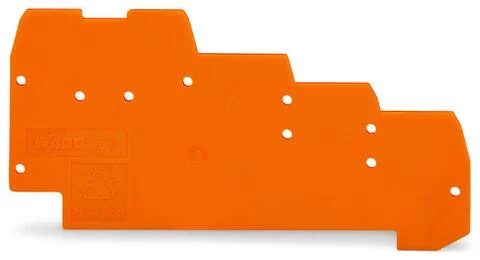 270-322 - End and intermediate plate; 1 mm thick; for quadruple-deck terminal blocks; orange