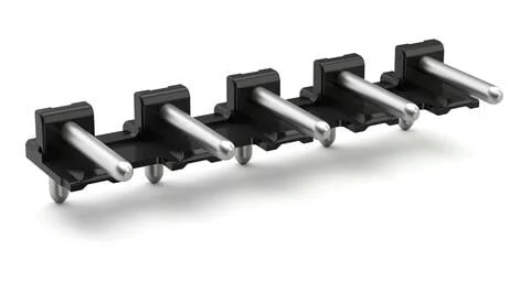 2092-3723 - THT male header; 1.4 mm Ø solder pin; angled; Pin spacing 7.5 mm; 3-pole; black