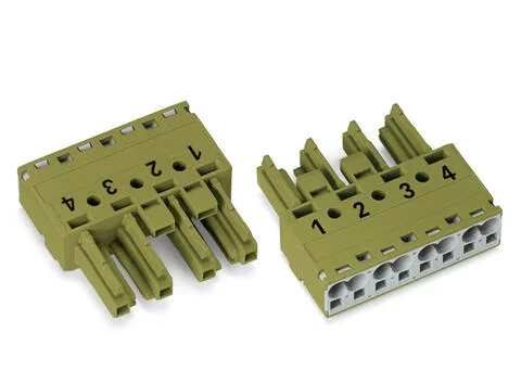 770-264 - Socket; 4-pole; Cod. B; 4,00 mm²; light green