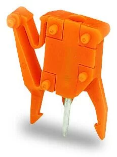 249-113 - Test plug adapter; suitable for 255, 256, 257 Series PCB terminal blocks; 1-pole; Pin spacing 7.62 mm / 0.3 in; orange