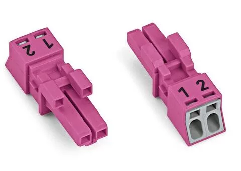 890-282 - Socket; 2-pole; Cod. B; 1,50 mm²; pink 890-282 - Socket; 2-pole; Cod. B; 1,50 mm²; pink