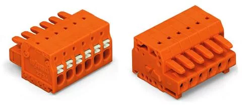 2734-218 - 1-conductor female connector; push-button; Push-in CAGE CLAMP®; 1.5 mm²; Pin spacing 3.81 mm; 18-pole; 100% protected against mismating; 1,50 mm²; orange