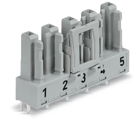 770-845 - Socket for PCBs; straight; 5-pole; Cod. B; gray 770-845 - Socket for PCBs; straight; 5-pole; Cod. B; gray