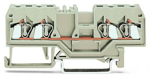280-994 - 4-conductor through terminal block; 2.5 mm²; suitable for Ex e II applications; center marking; for DIN-rail 35 x 15 and 35 x 7.5; CAGE CLAMP®; 2,50 mm²; light gray
