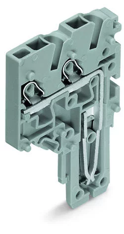2020-281 - End module for 2-conductor female connector; Push-in CAGE CLAMP®; 1.5 mm²; Pin spacing 3.5 mm; 1-pole; 1,50 mm²; gray