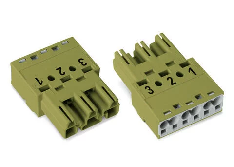 770-273 - Plug; 3-pole; 4,00 mm²; light green 770-273 - Plug; 3-pole; 4,00 mm²; light green