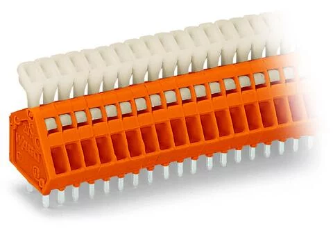 233-516 - PCB terminal block; push-button; 0.5 mm²; Pin spacing 2.54 mm; 16-pole; CAGE CLAMP®; 0,50 mm²; orange