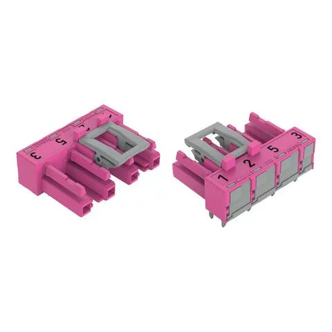 770-884/011-000/081-000 - Socket for PCBs; angled; 4-pole; Cod. B; pink 770-884/011-000/081-000 - Socket for PCBs; angled; 4-pole; Cod. B; pink