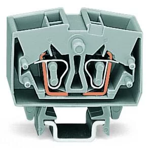 264-726 - 4-conductor miniature through terminal block; 2.5 mm²; with test option; center marking; for DIN-15 rail; CAGE CLAMP®; 2,50 mm²; orange