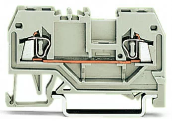 279-992 - 2-conductor through terminal block; 1.5 mm²; suitable for Ex e II applications; center marking; for DIN-rail 35 x 15 and 35 x 7.5; CAGE CLAMP®; 1,50 mm²; light gray