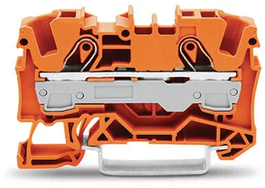 2006-1202 - TOPJOB®S feedthrough terminal block; rail mount; 2-conductor; 7.5 mm wide; orange