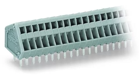 233-148 - PCB terminal block; 0.5 mm²; Pin spacing 2.5 mm; 48-pole; CAGE CLAMP®; 0,50 mm²; gray