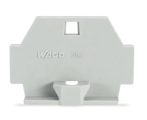 262-361 - End plate; with fixing flange; gray