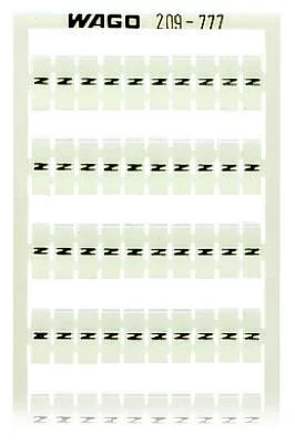 209-777 - WSB marking card; as card; MARKED; N (100x); not stretchable; Vertical marking; snap-on type; white