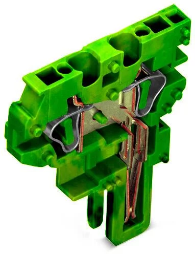 769-505/000-016 - Center module for 2-conductor female connector; CAGE CLAMP®; 4 mm²; Pin spacing 5 mm; 1-pole; coding finger; 4,00 mm²; green-yellow