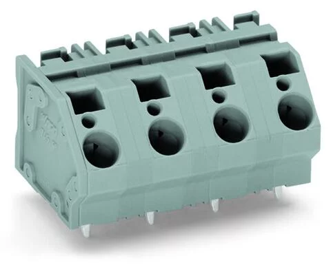745-1402 - PCB terminal block; 6 mm²; Pin spacing 12.5 mm; 2-pole; CAGE CLAMP®; commoning option; 6,00 mm²; gray