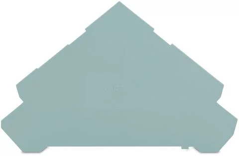 280-320 - End and intermediate plate; 1 mm thick; for quadruple-deck terminal blocks; gray