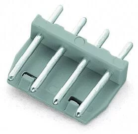 252-954 - THT male header; Locking lever; Pin spacing 3.5 mm; 4-pole; gray