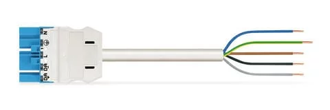771-9385/266-402 - pre-assembled connecting cable; Cca; Plug/open-ended; 5-pole; Cod. I; H05Z1Z1-F 5G 1.5 mm²; 4 m; 1,50 mm²; blue 771-9385/266-402 - pre-assembled connecting cable; Cca; Plug/open-ended; 5-pole; Cod. I; H05Z1Z1-F 5G 1.5 mm²; 4 m; 1,50 mm²; blue