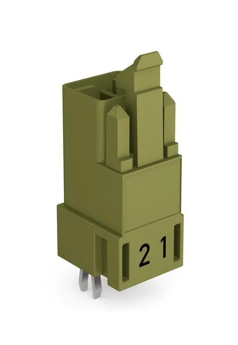 890-872 - Plug for PCBs; straight; 2-pole; Cod. B; light green 890-872 - Plug for PCBs; straight; 2-pole; Cod. B; light green