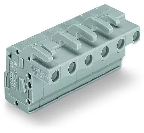732-116/026-000 - 1-conductor female connector, angled; CAGE CLAMP®; 2.5 mm²; Pin spacing 7.5 mm; 16-pole; 2,50 mm²; gray