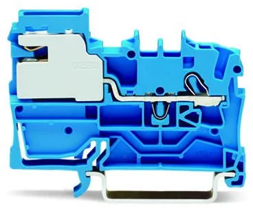 2002-7114 - 1-conductor N-disconnect terminal block; 2.5 mm²; Push-in CAGE CLAMP®; 2,50 mm²; blue