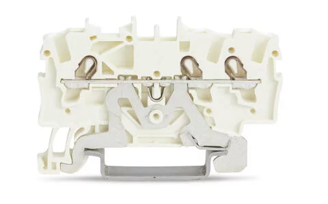 2001-1308 - Shield terminal block; rail mount; 3-conductor; 4.2 mm wide; white 2001-1308 - Shield terminal block; rail mount; 3-conductor; 4.2 mm wide; white