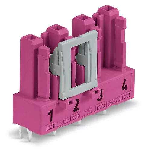 770-884 - Socket for PCBs; straight; 4-pole; Cod. B; pink