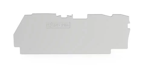 2104-1391 - End and intermediate plate; 1 mm thick; for 3-conductor terminal blocks; gray