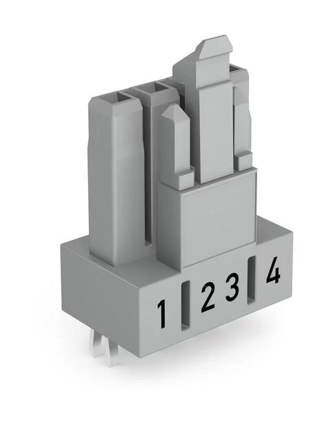 890-844 - Socket for PCBs; straight; 4-pole; Cod. B; gray 890-844 - Socket for PCBs; straight; 4-pole; Cod. B; gray