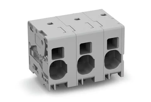 2636-1354 - PCB terminal block; Push-in CAGE CLAMP; AWG 18 - 4; Pin spacing 15 mm; double pinning; 4-pole; side entry; gray