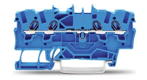 2001-1404 - TOPJOB®S feedthrough terminal block; rail mount; 4-conductor; 4.2 mm wide; blue